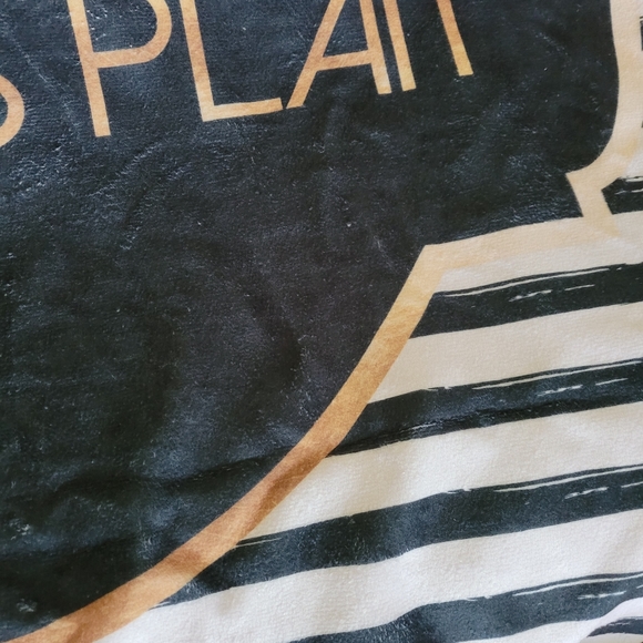 Champagne S'il Vous Plait Stripes and Gold Beach Towel - Picture 4 of 5